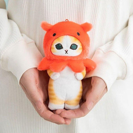 Officially licensed Mofusand cat wearing a cute octopus head costume