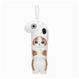 Officially licensed Mofusand cat plush keychain wearing a white sea eel head costume