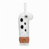 Officially licensed Mofusand cat plush keychain wearing a white sea eel head costume