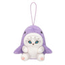 Officially Licensed Mofusand Pastel Shark Meow Plush Keychain! These authentic cats in pastel purple hoodies feature stunning blue eyes, and pink paw pads. Perfect for ornament , displaying, bag charm or gifting to Mofusand fans of all ages.