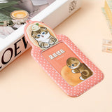 Officially licensed Mofusand collection of three ID card holder keychains featuring cute cat illustrations with matching acrylic charms and secure metal clasps