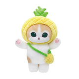Official Licensed,  Mofusand cat is dressed in a Pineapple costume Perfect for Mofusand fans, These charming cats feature oversized sparkling eyes, sweet embroidered faces, and the most delightful fruit-themed hat with fruits crossbody bag. It's perfect for collection, decoration or gift !