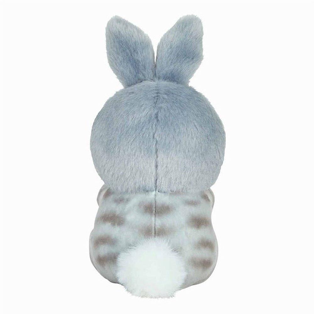 Officially licensed Mofusand cat in a bunny rabbit costume holding a carrot plush
