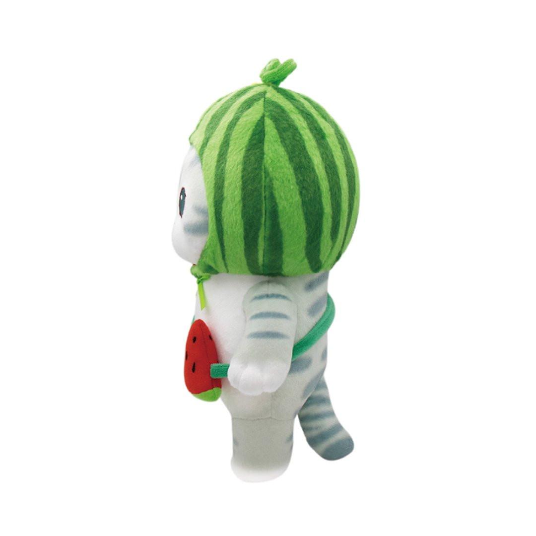 Official Licensed,  Mofusand cat is dressed in a Watermelon costume Perfect for Mofusand fans, These charming cats feature oversized sparkling eyes, sweet embroidered faces, and the most delightful fruit-themed hat with fruits crossbody bag. It's perfect for collection, decoration or gift !