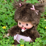 Official license Mochhichi dressed in baby suits with bows, these baby Monchhichis come with a tiny pacifier for an extra sweet touch. Their soft plush material and charming baby-style outfits make them the perfect collectible or gift for Monchhichi fans. 