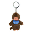 Official License  Monchhichi boy keychain features Monchhichi signature blue bib,he’s the perfect fun companion for your keys, bag, or backpack, and comes in an adorably tiny size that fits right in your hand!