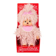  Officially licensed by Sekiguchi Japan, Monchhichi girl dressed in luxurious pink-beige plush fur with her signature thumb-sucking pose. She’s perfect for cuddling, displaying, or gifting to Monchhichi fans of all ages.