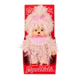  Officially licensed by Sekiguchi Japan, Monchhichi girl dressed in luxurious pink-beige plush fur with her signature thumb-sucking pose. She’s perfect for cuddling, displaying, or gifting to Monchhichi fans of all ages.