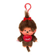 Official License  Monchhichi girl keychain features Monchhichi signature red bib with pacifier-holding hand — he’s the perfect fun companion for your keys, bag, or backpack, and comes in an adorably tiny size that fits right in your hand!