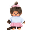 Official Licensed Monchhichi: She is wearing a cute pink pleated skirt, complemented by a matching ribbon in her hair and a soft pastel top