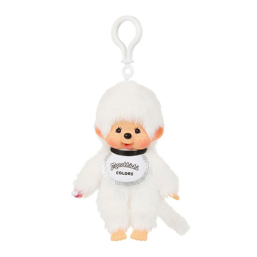 Monchhichi plush features soft, snow white color that bring extra charm to your favorite Monchhichi companion. Featuring his signature thumb-sucking pose, facial details, and soft plush body, this collectible from Sekiguchi Japan is perfect for gifting, collection, or attach to your backpack!.
