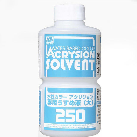 Mr._Hobby_Acrysion_Solvent improves the paint flatness and glossier surface rather than normal Acrysion solvent. Perfect Paints for Gunpla