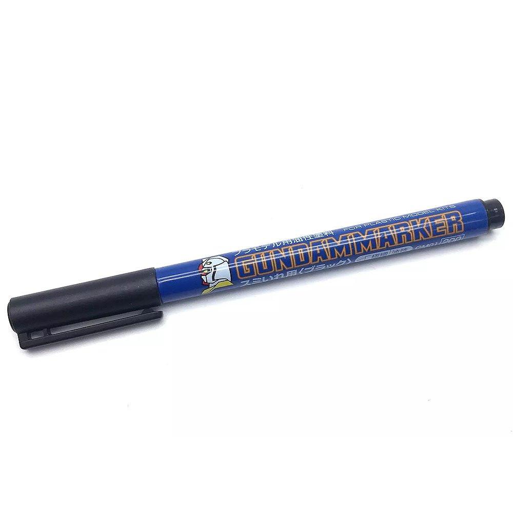 The Gundam Marker for shading is designed to finish up the model to make it look more "mecha" like. GM01 ~ GM03 Gundam marker for ink drawing is super thin for painting engraved lines, and they can give you a more mechanical looking finish.