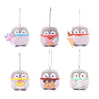 Officially licensed Spiralcute Koupen Chan Sweet Treats Plush Blind Box collection featuring six cute grey penguin plushies with colorful desserts such as candy, ice cream, pudding, cupcake, lollipop, and pretzel, perfect for kidult bag charms and kawaii aesthetic backpack accessories.