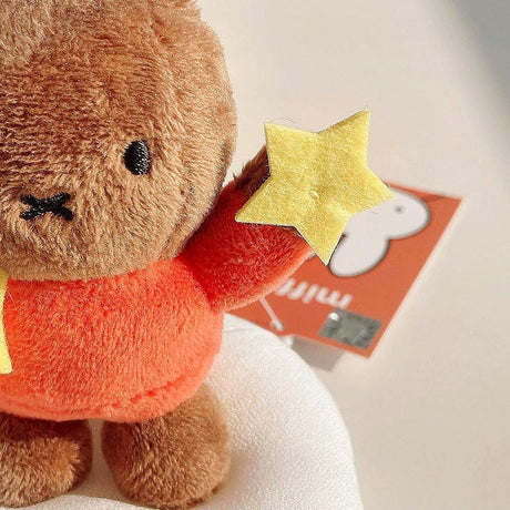 Official Brown Miffy Bunny Melanie Plush as a **perfect Easter basket stuffer for adults**; a minimalist Zen rabbit toy for **Easter Sunday home decor** and nostalgic spring gifting.