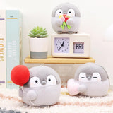Officially licensed Spiralcute Koupen Chan Plush Collection featuring the cute grey penguin with a clover wand, star magic wand, red mug, balloon mascot, flower bouquet mascot, and pink heart mascot keychain. A premium full set for dedicated collectors and Japanese character fans seeking the ultimate kawaii plush collection.
