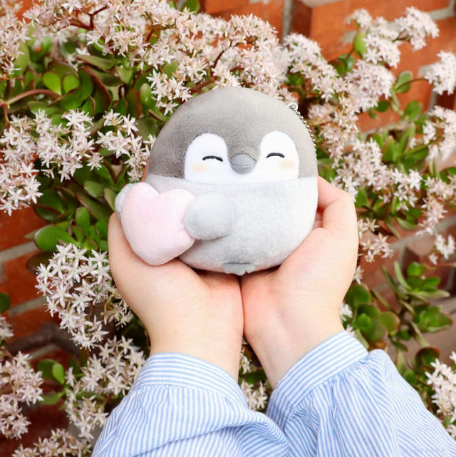 Officially licensed Spiralcute Koupen Chan Plush Collection featuring the cute grey penguin with a clover wand, star magic wand, red mug, balloon mascot, flower bouquet mascot, and pink heart mascot keychain. A premium full set for dedicated collectors and Japanese character fans seeking the ultimate kawaii plush collection.