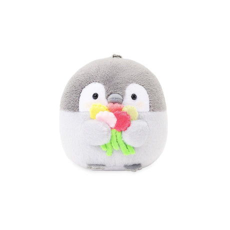 Official_Spiralcute Koupen Chan Penguin Plush with flower bouquet  – Symbolic "Appreciation" gift: Koupen Chan with a flower bouquet. A thoughtful Mother’s Day, Teacher’s Day, or graduation gift to express gratitude and love.