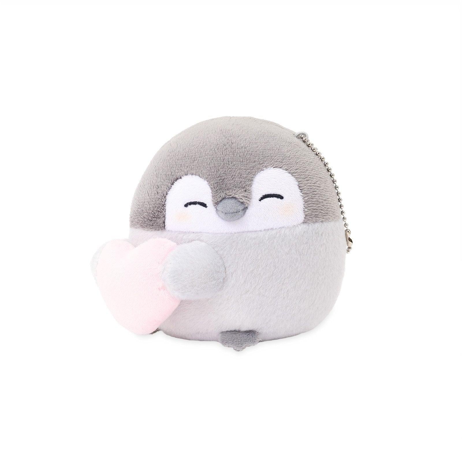 Koupen Chan Pink Heart Penguin Plush Mascot Keychain Charm