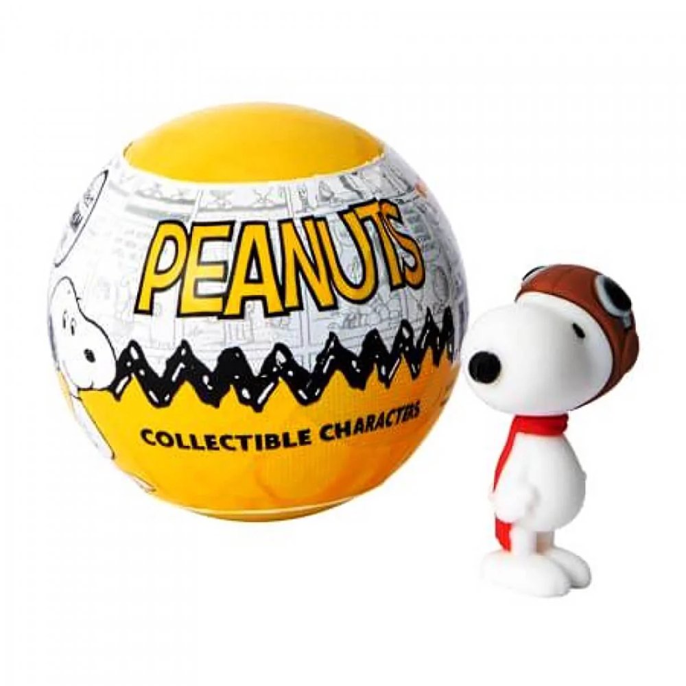 Officially licensed Peanuts surprise capsule figures, featuring an array of eight different Snoopy mini figures hidden in mystery blind capsules