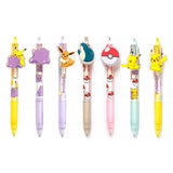 A full lineup of the officially licensed Pokemon mechanical pencil 7 blind boxes, featuring acrylic charm of Pikachu, Ditto, Eevee, Snorlax, and Pokeball