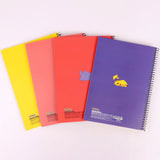 A set of four officially licensed Pokemon spiral notebooks featuring Ditto and Pikachu, with Ditto's transformation into Pikachu.