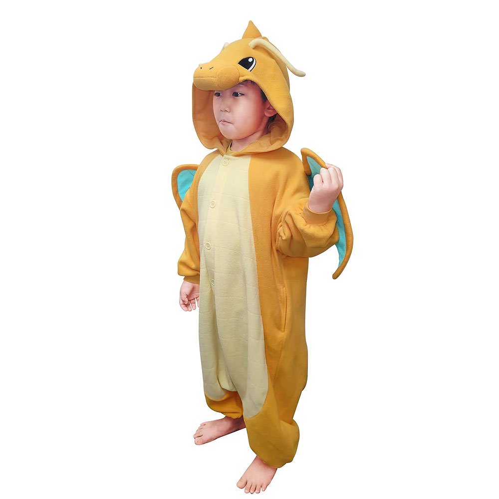 Pokemon Dragonite onesie on a white background