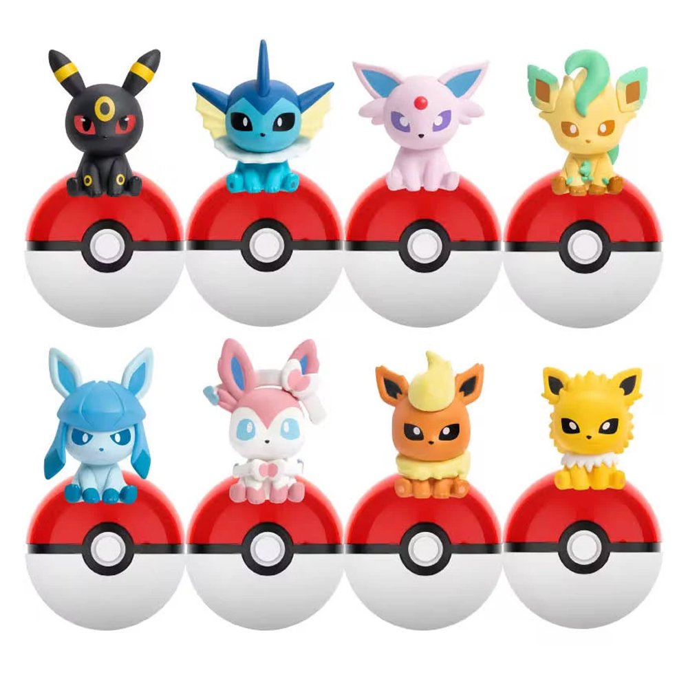 Officially licensed Pokemon Eevolutions Palmsize Wonders Vol. 2 mystery capsules  featuring Umbreon, Vaporeon, Espeon, Leafeon, Glaceon, Sylveon, Flareon, and Jolteon