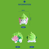 Official Pokémon Shaymin Land Forme 10-inch ( 27cm) plush, an ideal cute gift for kids who love nature and animals. Featuring soft green fur and pink flowers, this safe and huggable stuffed toy is perfect for children's birthday presents and nursery decor. A popular Pokémon plushie for young fans.