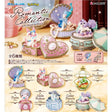 Officially licensed Pokémon Romantic Collection Re-Ment blind box figures displaying Sylveon, Primarina, and Galarian Ponyta inside decorative vintage jewelry boxes on a vanity setup