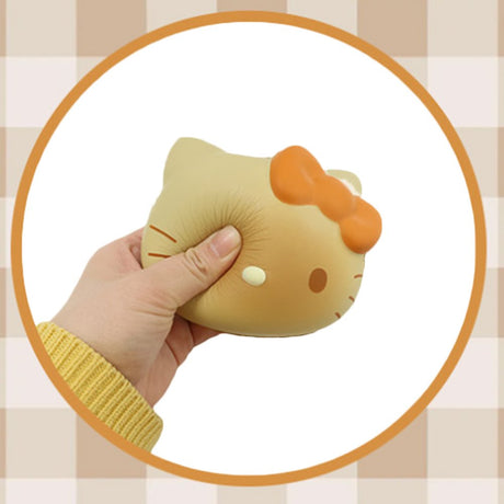 An officially licensed Sanrio Bakery Squishy Toy collection, each shaped like golden bread bun