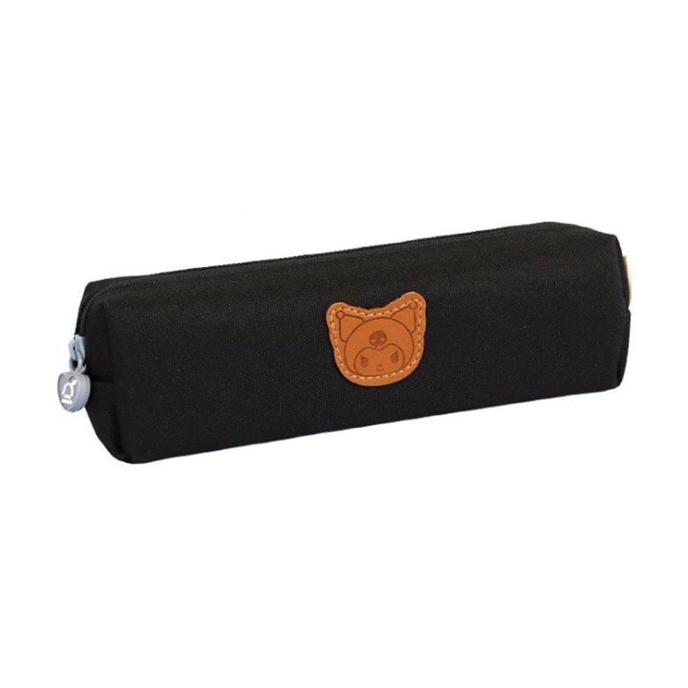 Three officially licensed Sanrio fabric pencil cases featuring stitched faux-leather character patches.