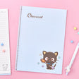 An officially licensed Sanrio three colorful spiral notebooks featuring Chococat, Hangyodon, and Usahana, comes with lined paper and a subtle character illustration in the bottom corner