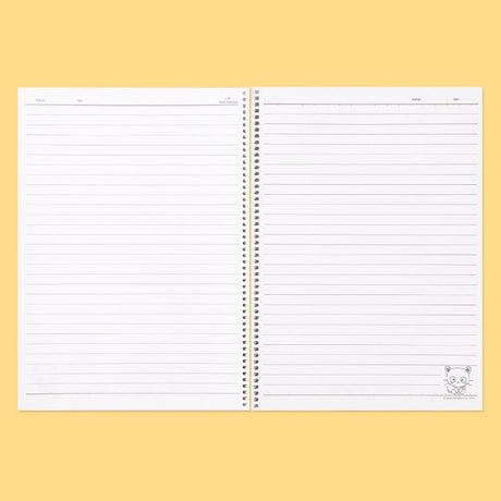 An officially licensed Sanrio three colorful spiral notebooks featuring Chococat, Hangyodon, and Usahana, comes with lined paper and a subtle character illustration in the bottom corner