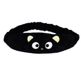 Officially licensed Sanrio Chococat black plush cleansing spa headband with 3D ears and embroidered face