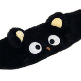Officially licensed Sanrio Chococat black plush cleansing spa headband with 3D ears and embroidered face