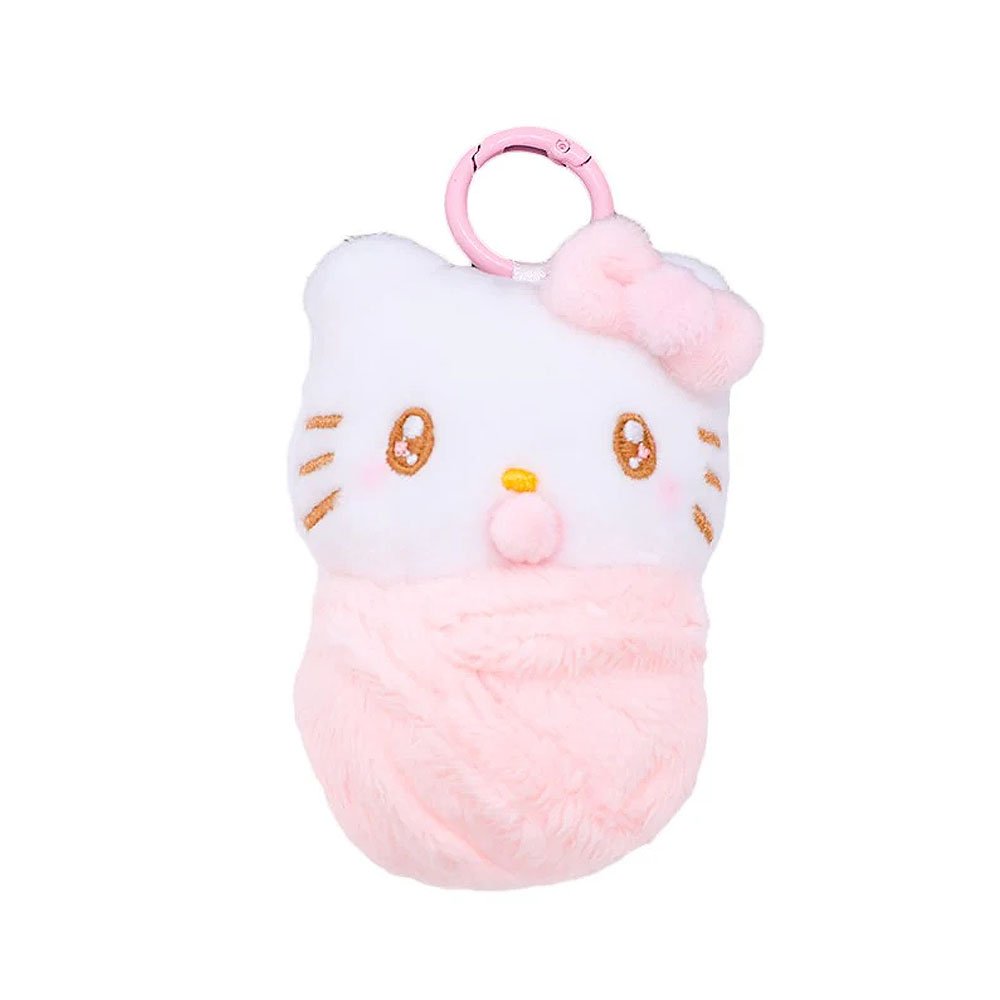 Hello Kitty Baby Swaddle Plush toy with white background 