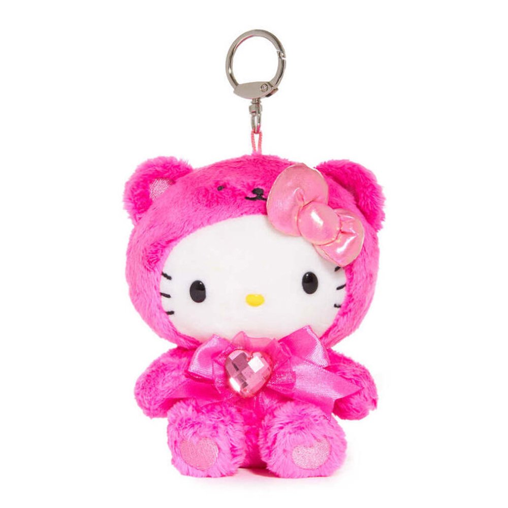 Sanrio Hello Kitty Birthstone July Plush Mascot Clip-on Keychain