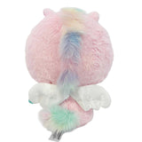Sanrio officially licensed Hello Kitty is transformed into a sparkling Pegasus wearing a super soft, fluffy pink costume. Features shimmering pastel colors, glittery wings, and a gorgeous rainbow tail, making it a must-have fantasy friend. Perfect for gifting, collecting, or adding a vibrant pop of color to any room! 