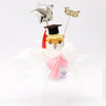 An officially licensed Class of 2026 Sanrio graduation gift set featuring six popular plush characters, Usahana, Corocorokuririn, Wish Me Mell, and Dinguri Days Mashu wearing black graduation caps. The characters are arranged like a bouquet with silver star balloons and "Congrats Grad" decorations.