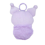 Kuromi dressed purple Baby Swaddle Plush toy with white background 