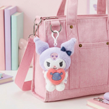 Sanrio Kuromi Clip-On Heart Plush Keychain