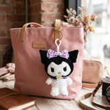Sanrio Kuromi Wing Gingham Clip-On Plush Keychain
