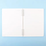 A soft yellow, officially licensed Pochacco spiral lined notebook featuring Pochacco celebrating next to a cake and the little friends.