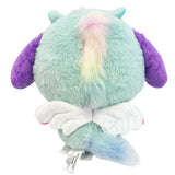 Sanrio officially licensed Pochacco is transformed into a sparkling Pegasus wearing a super soft, fluffy green costume. Features shimmering pastel colors, glittery wings, and a gorgeous rainbow tail, making it a must-have fantasy friend. Perfect for gifting, collecting, or adding a vibrant pop of color to any room! 