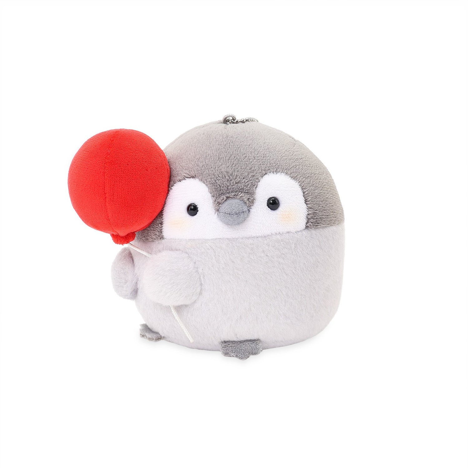 Official 4 Inch Toy: Koupen Chan Penguin  Plush with Red Balloon – Ball Chain Keychain for Attach Bags, Backpacks, or Keys. Perfect gift idea for fans of the original Japanese character.