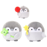 Complete Spiralcute Koupen Chan Bundle Set featuring 5 unique positive penguins: Four-leaf clover for luck, Star wand for motivation, and Red balloon for stress  the ultimate healing plush collection for adult workplace wellness and hobbyists.