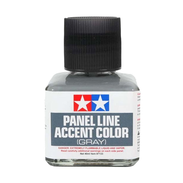 Tamiya Panel Line Accent Color Gray that is ideal for highlighting panel lines and other details to give your model a more realistic depth