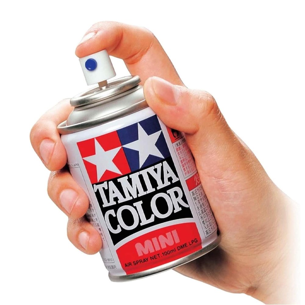Tamiya TS-80 Flat Clear Lacquer Spray Paint 100ml that is useful to clear coat glossy paint finishes that you desire to have a final flat look
