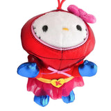 Sanrio Hello Kitty Super Hero Mascot Clip-On Plush Keychain